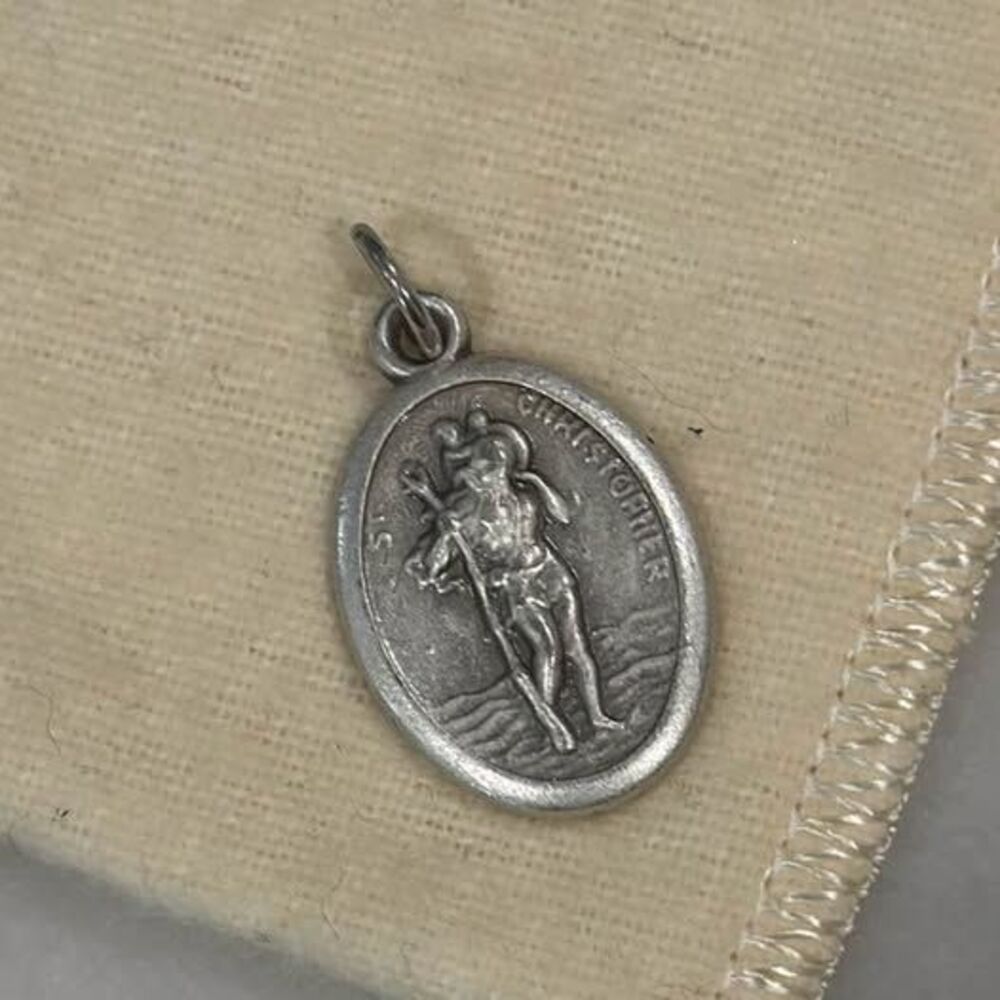 Vintage St. Christopher Travel Medal Made in Italy | Safe Travels Car Plane Ship